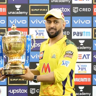 Ms Dhoni trophy wallpaper