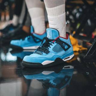 Jordan 4 blue wallpaper