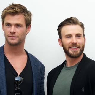 Chris Evans and Chris Hemsworth wallpaper