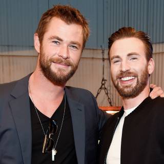 Chris Evans and Chris Hemsworth wallpaper