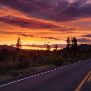 Sunset summer mountain wallpaper