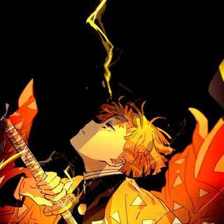 Demon Slayer Zenitsu phone 4K wallpaper