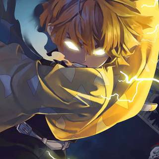Demon Slayer Zenitsu phone 4K wallpaper