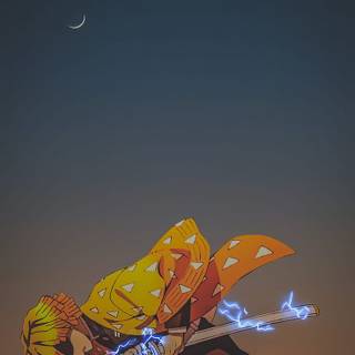 Demon Slayer Zenitsu phone 4K wallpaper