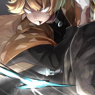 Demon Slayer Zenitsu phone 4K wallpaper