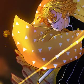 Demon Slayer Zenitsu phone 4K wallpaper