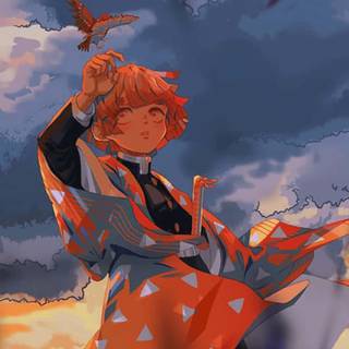 Demon Slayer Zenitsu phone 4K wallpaper