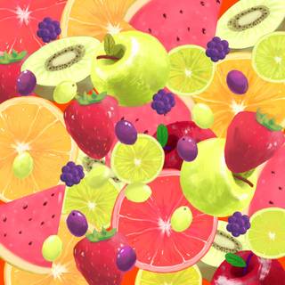Summer fruit salad wallpaper