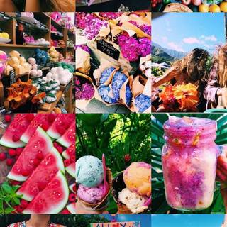 Summer iPhone collage wallpaper