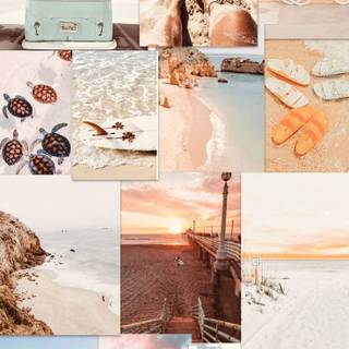 Summer iPhone collage wallpaper