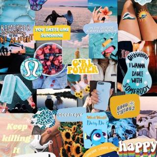 Summer iPhone collage wallpaper