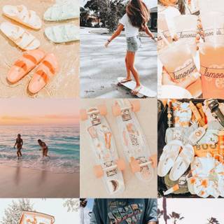 Summer iPhone collage wallpaper