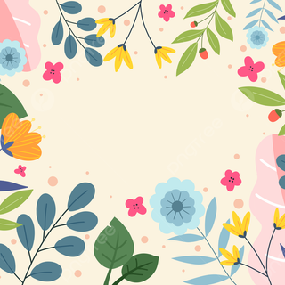 Springtime cartoon flower wallpaper