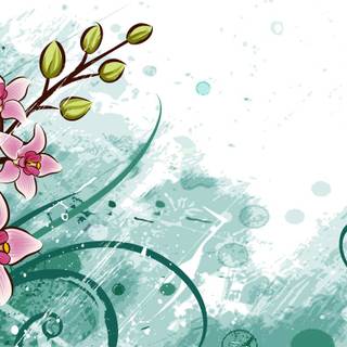 Springtime cartoon flower wallpaper
