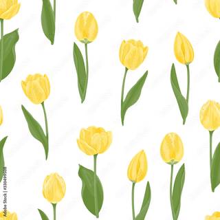 Spring flower cartoon wallpaper