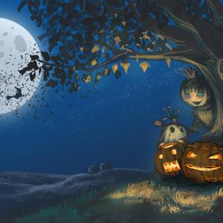 Halloween colorful wallpaper