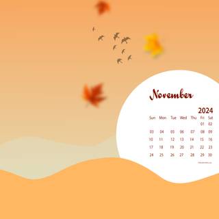 November 2024 calendar wallpaper
