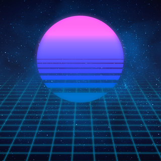 80s sunset wallpaper