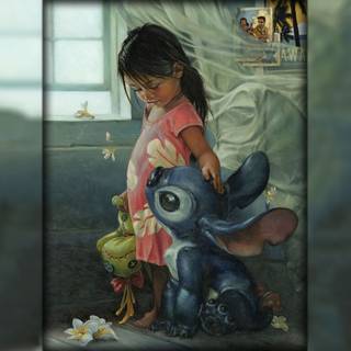 Stitch Toothless desktop wallpaper