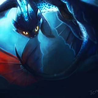 Stitch Toothless desktop wallpaper