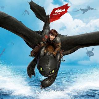 Stitch Toothless desktop wallpaper