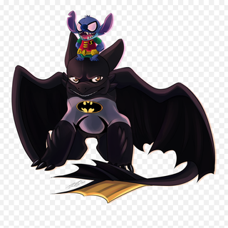 Stitch Toothless desktop wallpaper