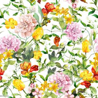 Vintage summer flower wallpaper