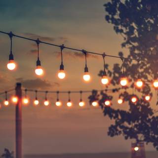 Summer party lights wallpaper