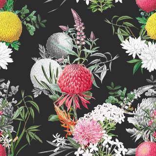 Vintage summer flower wallpaper