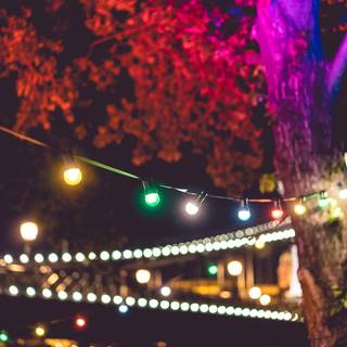 Summer party lights wallpaper