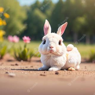 Rabbit summer wallpaper