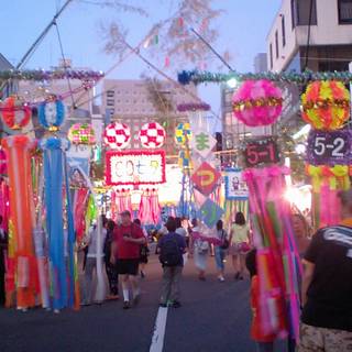 Japanese summer festival night wallpaper