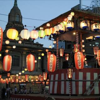 Japanese summer festival night wallpaper