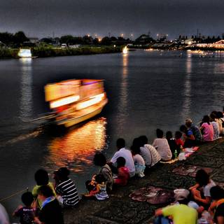 Japanese summer festival night wallpaper