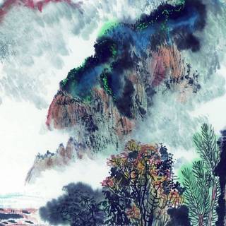 Ink wash painting wallpaper