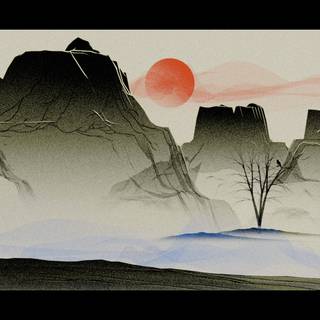 Ink wash painting wallpaper