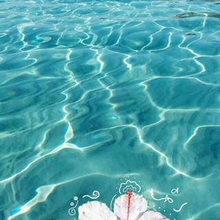 Aesthetic summer blue wallpaper