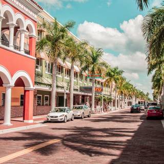 Summer sidewalk wallpaper