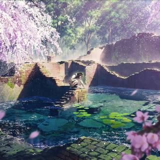 Spring anime PC wallpaper