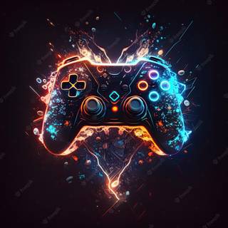 Neon controller wallpaper