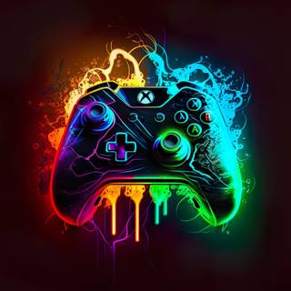 Neon controller wallpaper