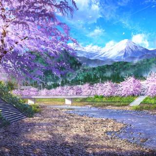 River anime wallpaper