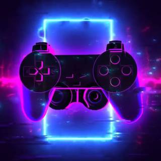 Neon controller wallpaper