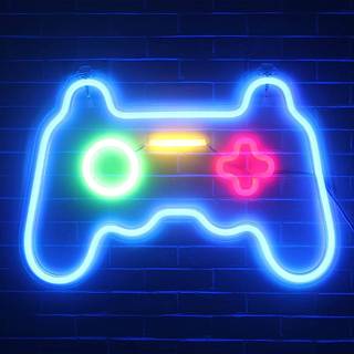 Neon controller wallpaper