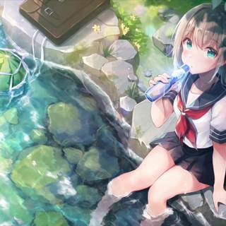 River anime wallpaper