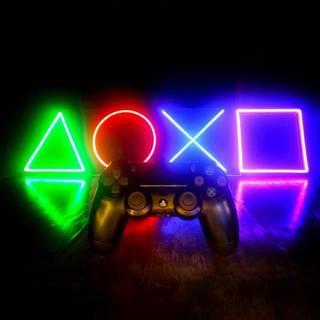 Neon controller wallpaper