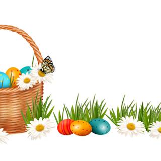 Spring basket wallpaper