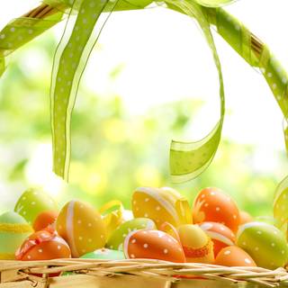 Spring basket wallpaper