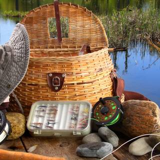 Spring basket wallpaper