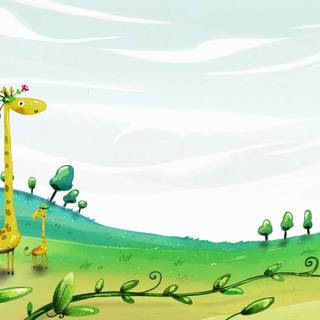 Cartoon spring PC wallpaper